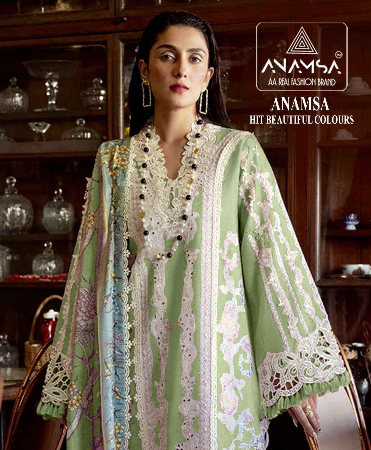 Anamsa D No 444 Jam Cotton Dress Material 4 pcs Catalogue