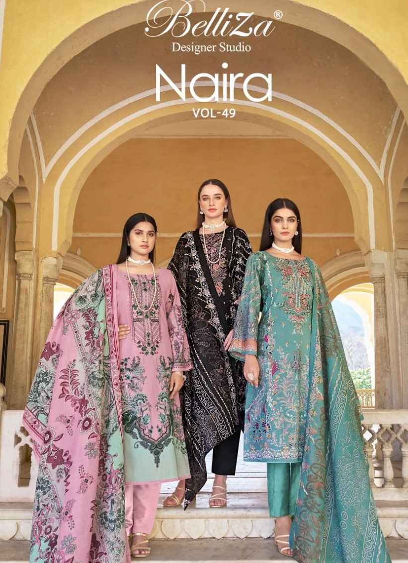 Belliza Naira Vol-49 Cotton Dress Material (08 pcs Cataloge)