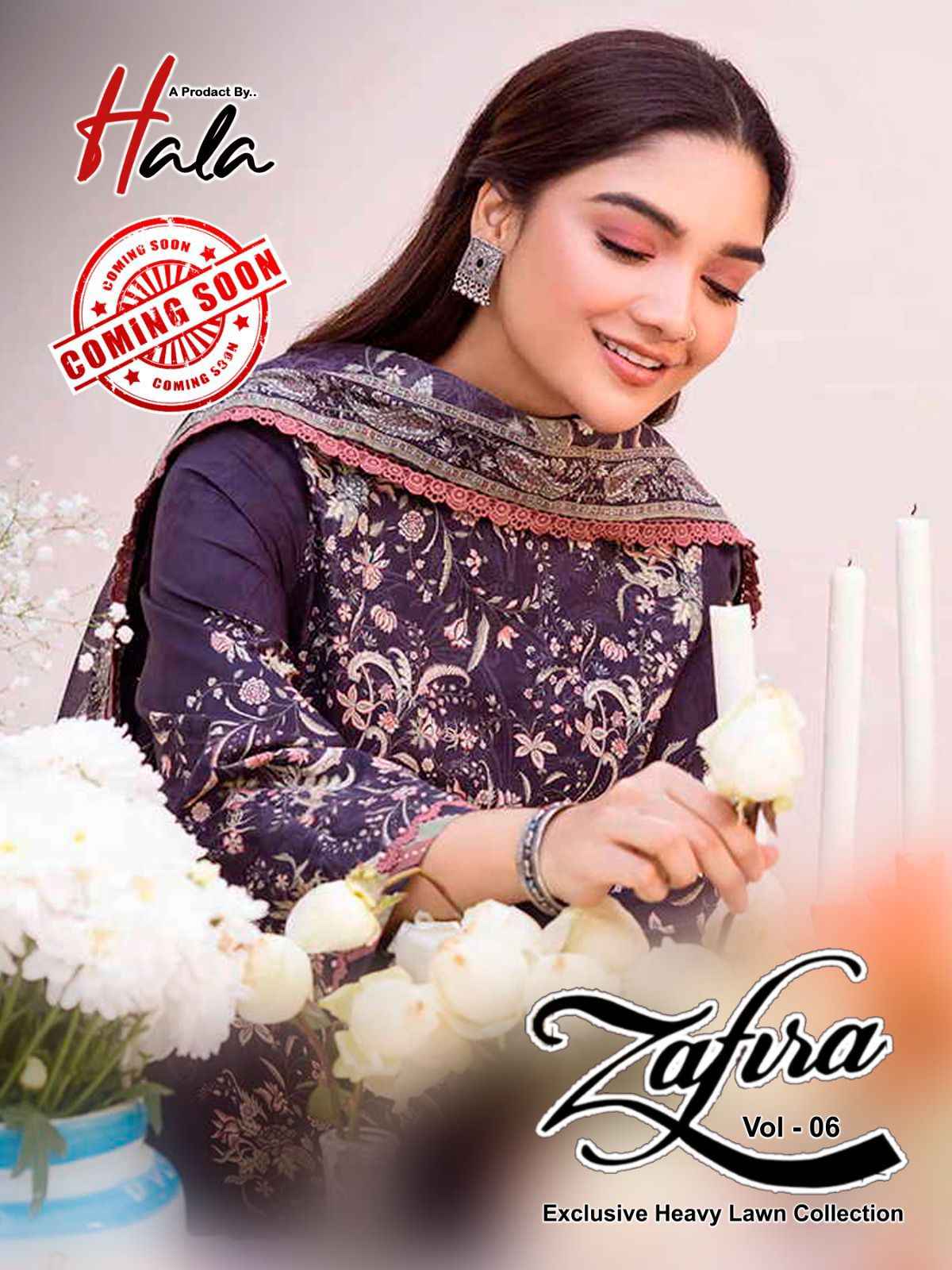 Hala Zafira Vol-6 Cotton Dress Material (6 pcs Catalogue)