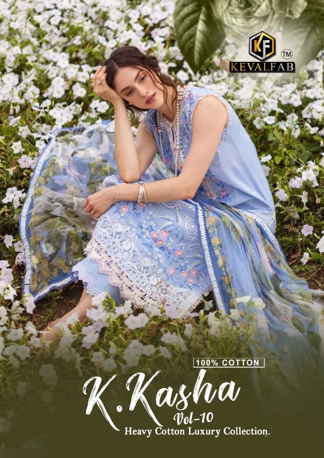 Keval Fab K Kasha Vol-10 Cotton Dress Material (6 pc Cataloge)