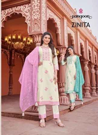 Rangoon Zinita Readymade Cotton Dress 4 pcs Catalogue