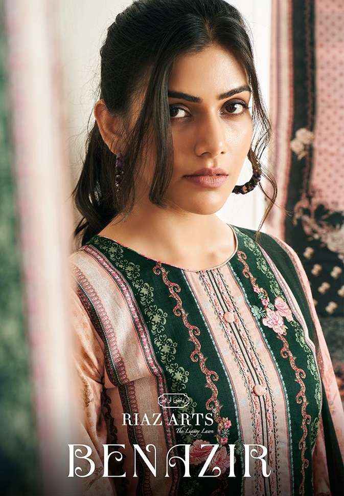Riaz Arts Benazir Lawn Cotton Dress Material 4 pcs Catalogue