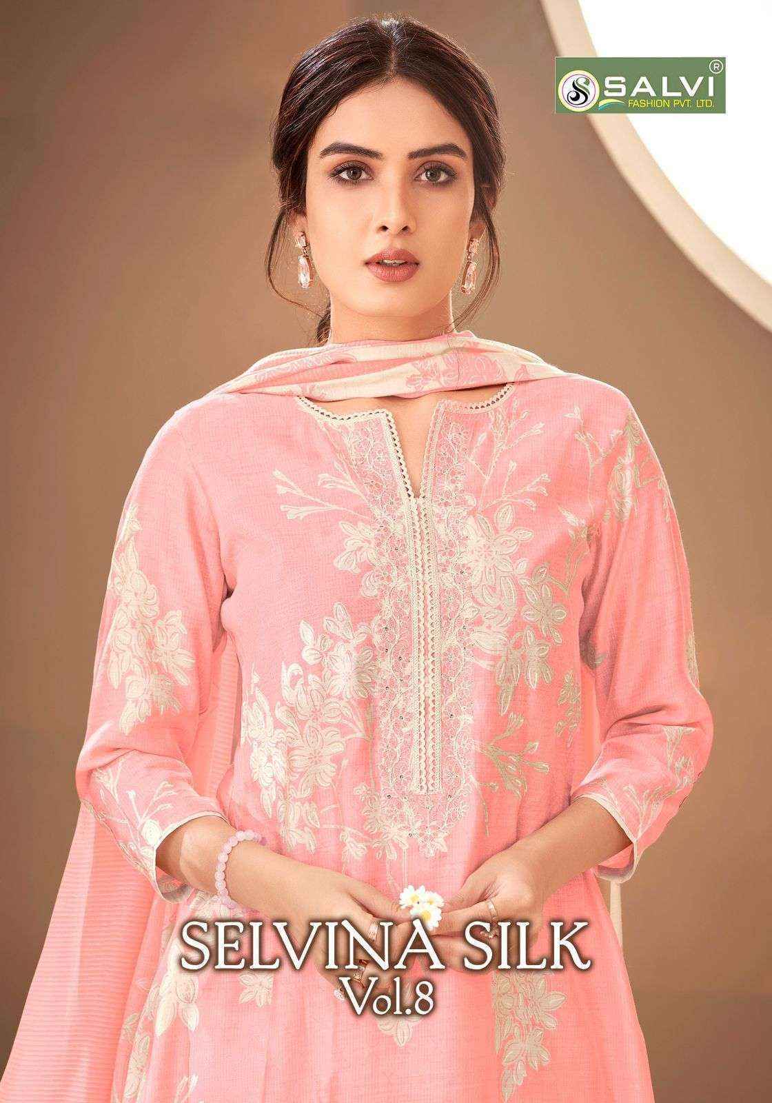 Salvi Fashion Selvina Silk Vol 8 Modal Silk Dress Material 8 pcs Catalogue