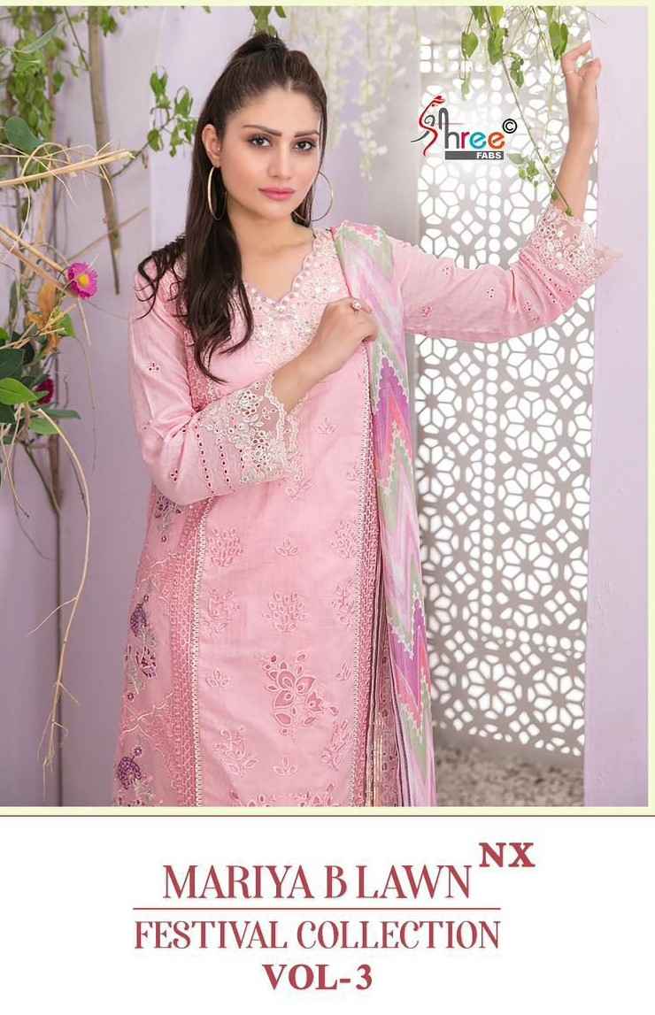 Shree Fab Mariya B Lawn Festival Collection Vol-3 NX Cotton Dress Material (4 pcs Catalogue)