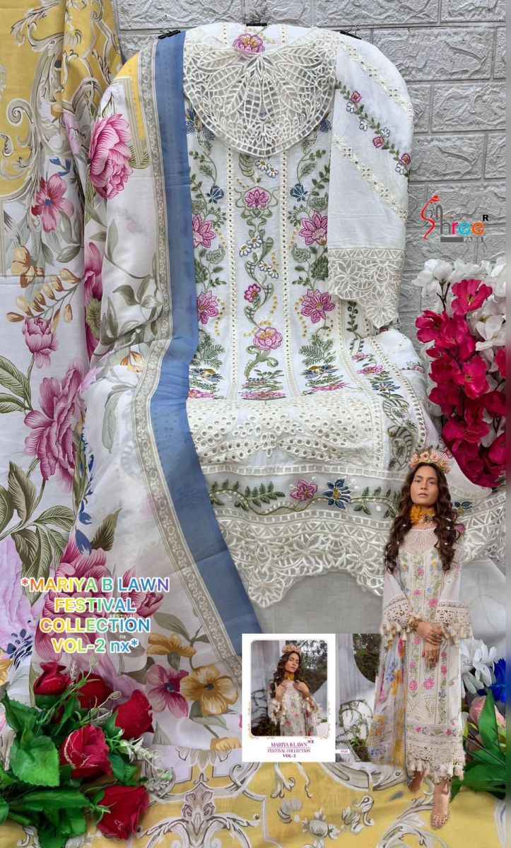 Shree Fabs Mariya B Lawn Vol 2 Nx Lawn Cotton Dress Material 3 pcs Catalogue