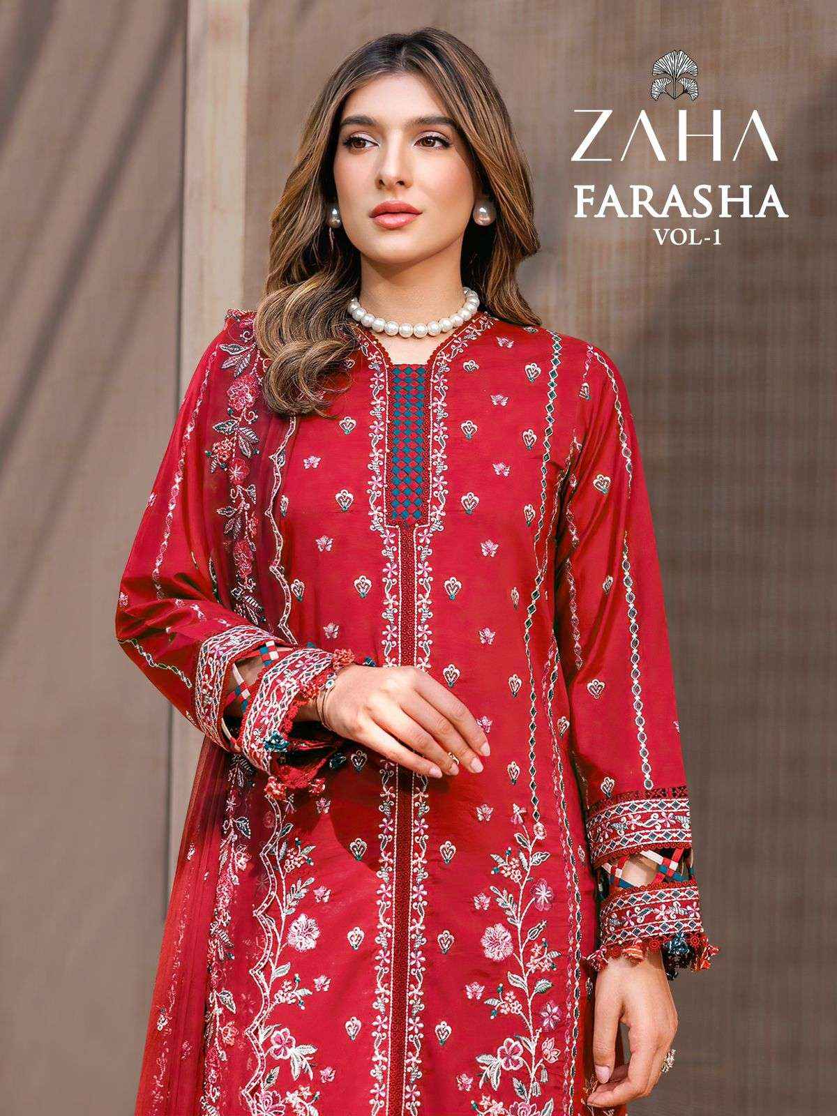 Zaha Farasha Vol 1 Cotton Dress Material 4 pcs Catalogue