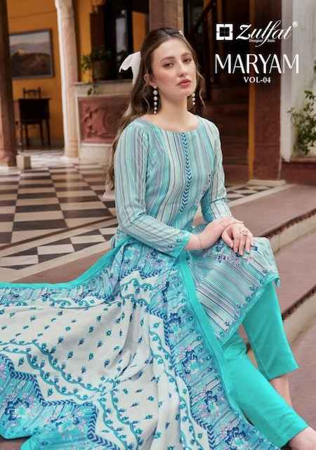 Zulfat Maryam Vol 4 Cotton Dress Material 8 pcs Catalogue