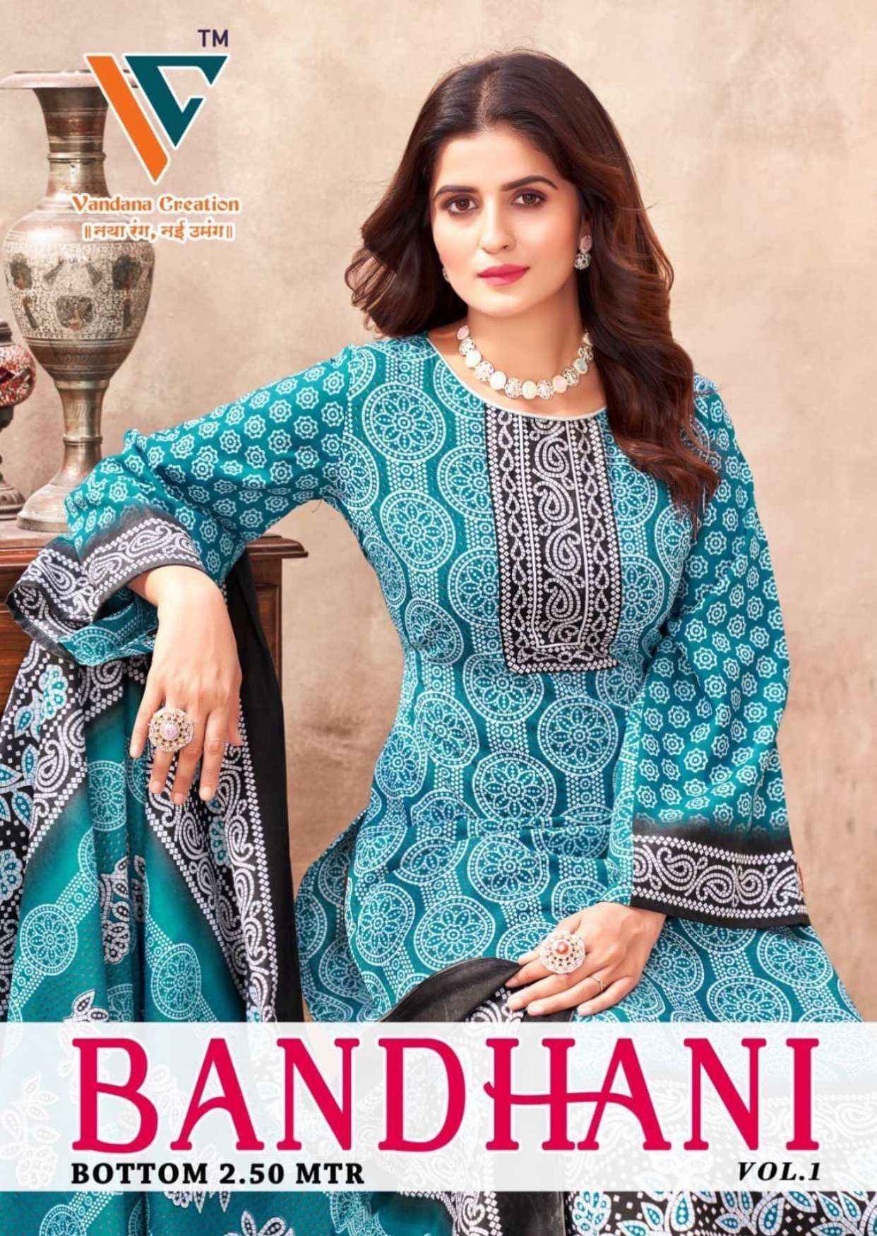 Vandana Creation Bandhani Vol-1 Cotton Dress Material Wholesale Online  Mumbai
