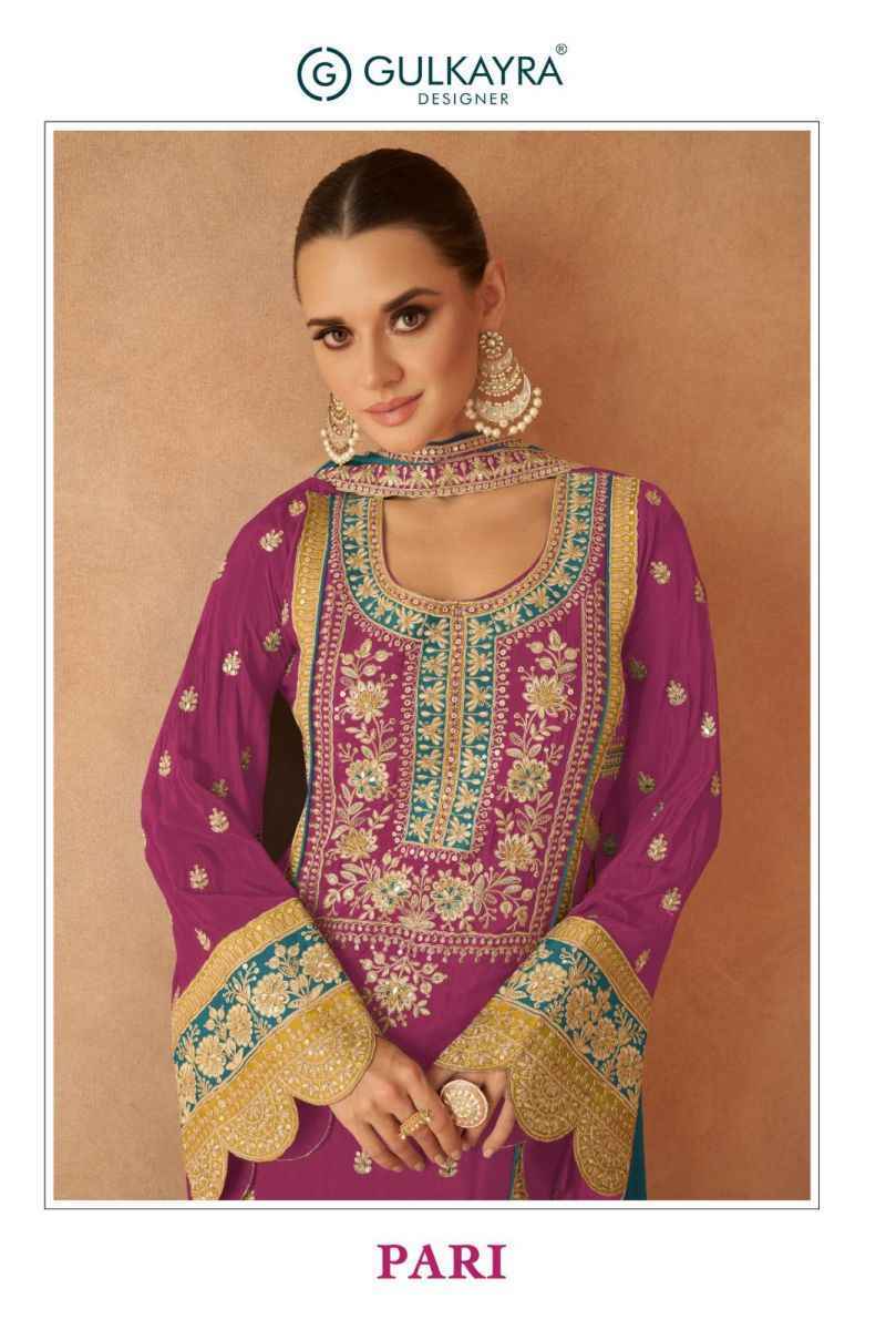 Stylish Purple Real Chinon Silk Trendy Designer Party Wear Choli Lehenga With Purple Real Chinon Silk
