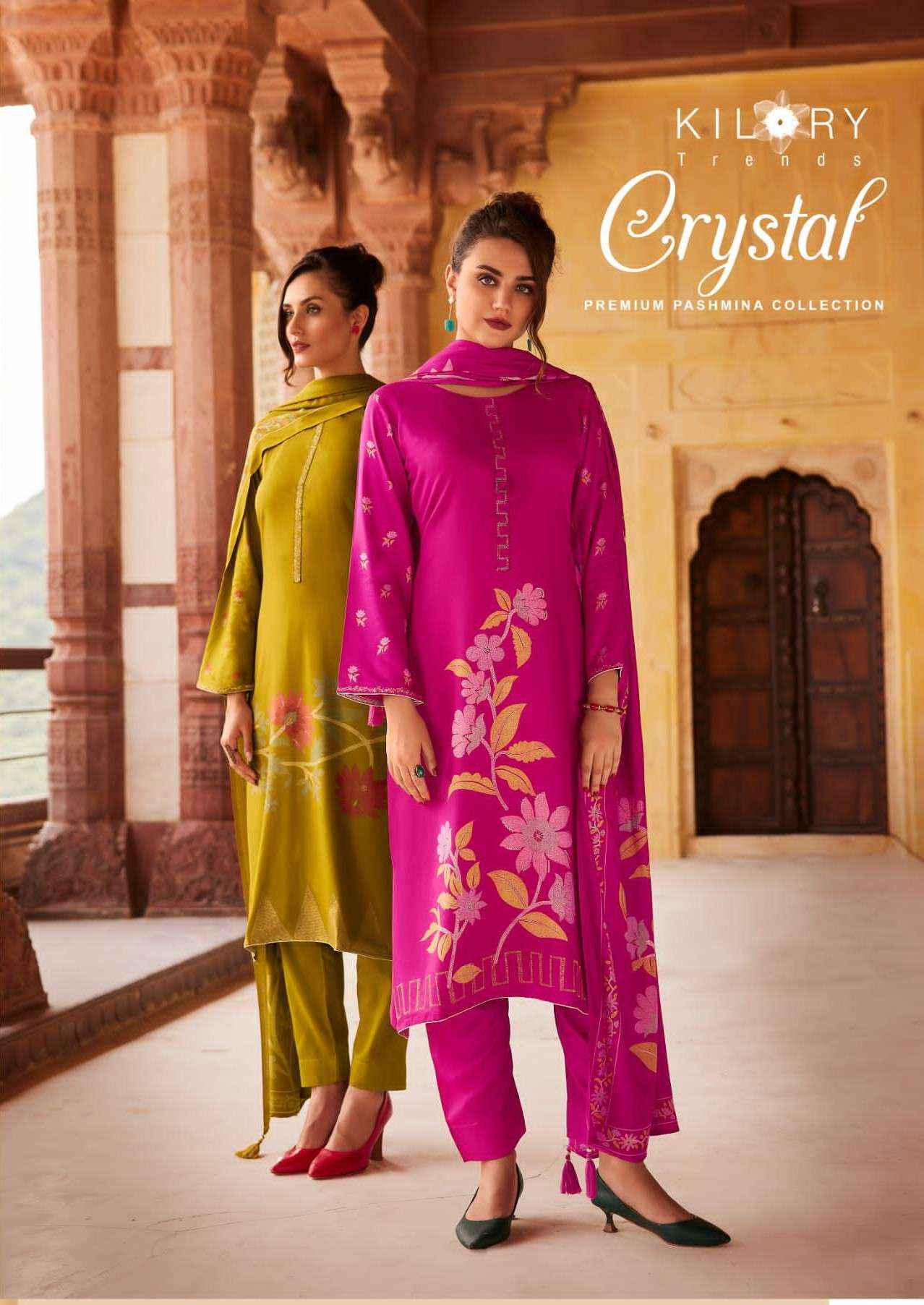 kilory Trends Crystal Pure Viscose pushmina Dres Material (10 pcs Catalogue)