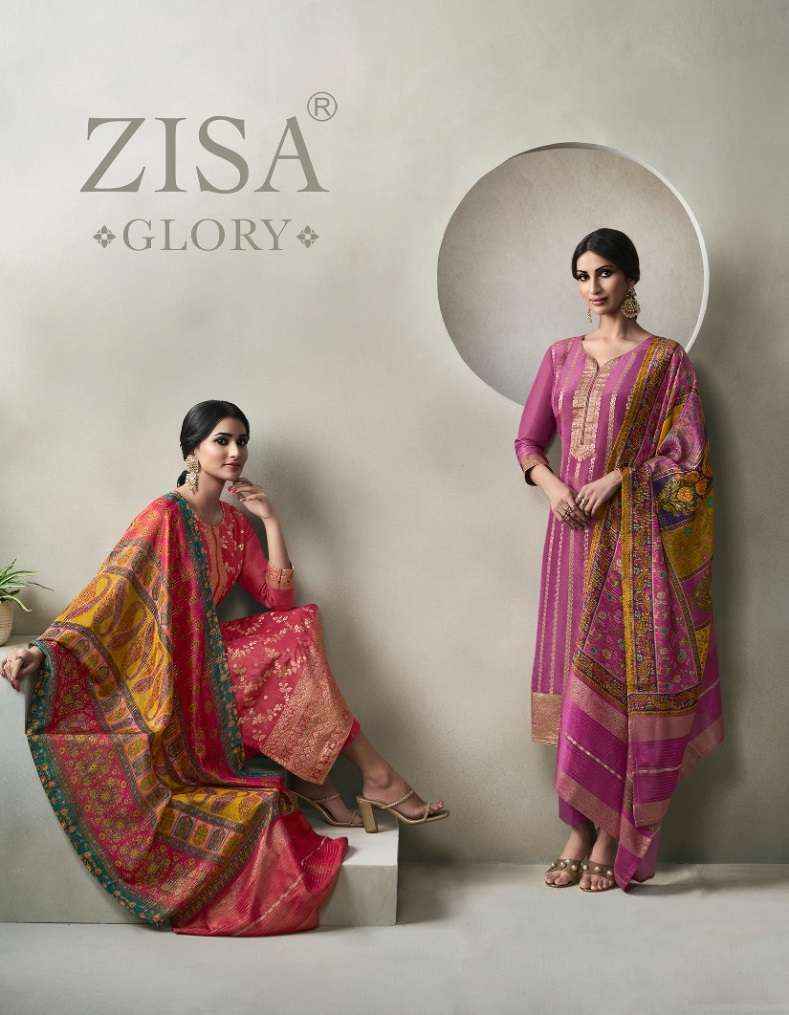 Zisa Glory Jacquard Dress Material (4 pcs Catalogue)