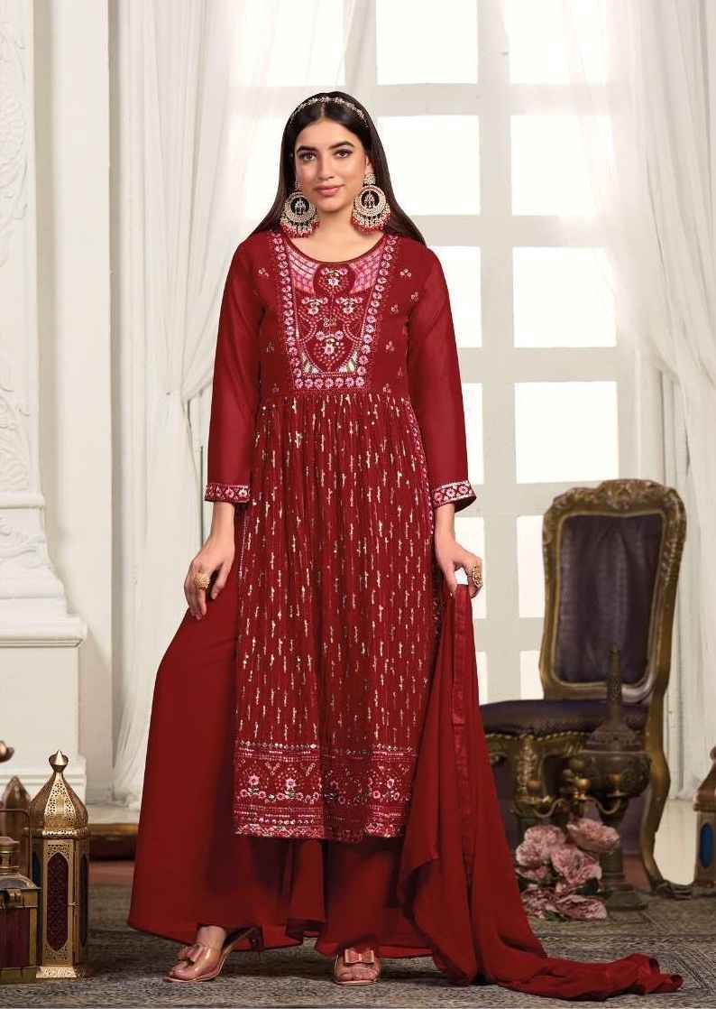 Eba Lifestyle Inayat Readymade Blooming Georgette Dress 4 pcs Catalogue