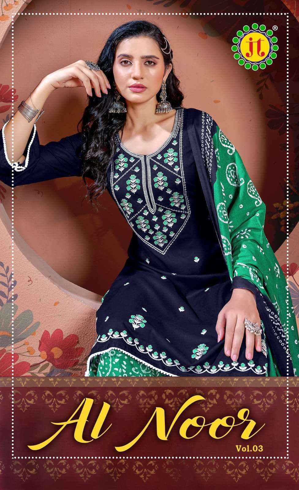 Jt Al Noor Vol-3 Rayon Dress Material (5 pcs Catalogue)