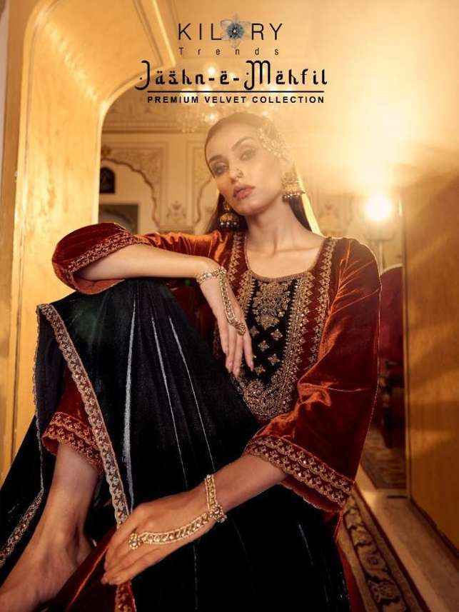 Kilory Trendz Jashn E Mehfil Velvet Dress Material (6 pcs Catalogue)