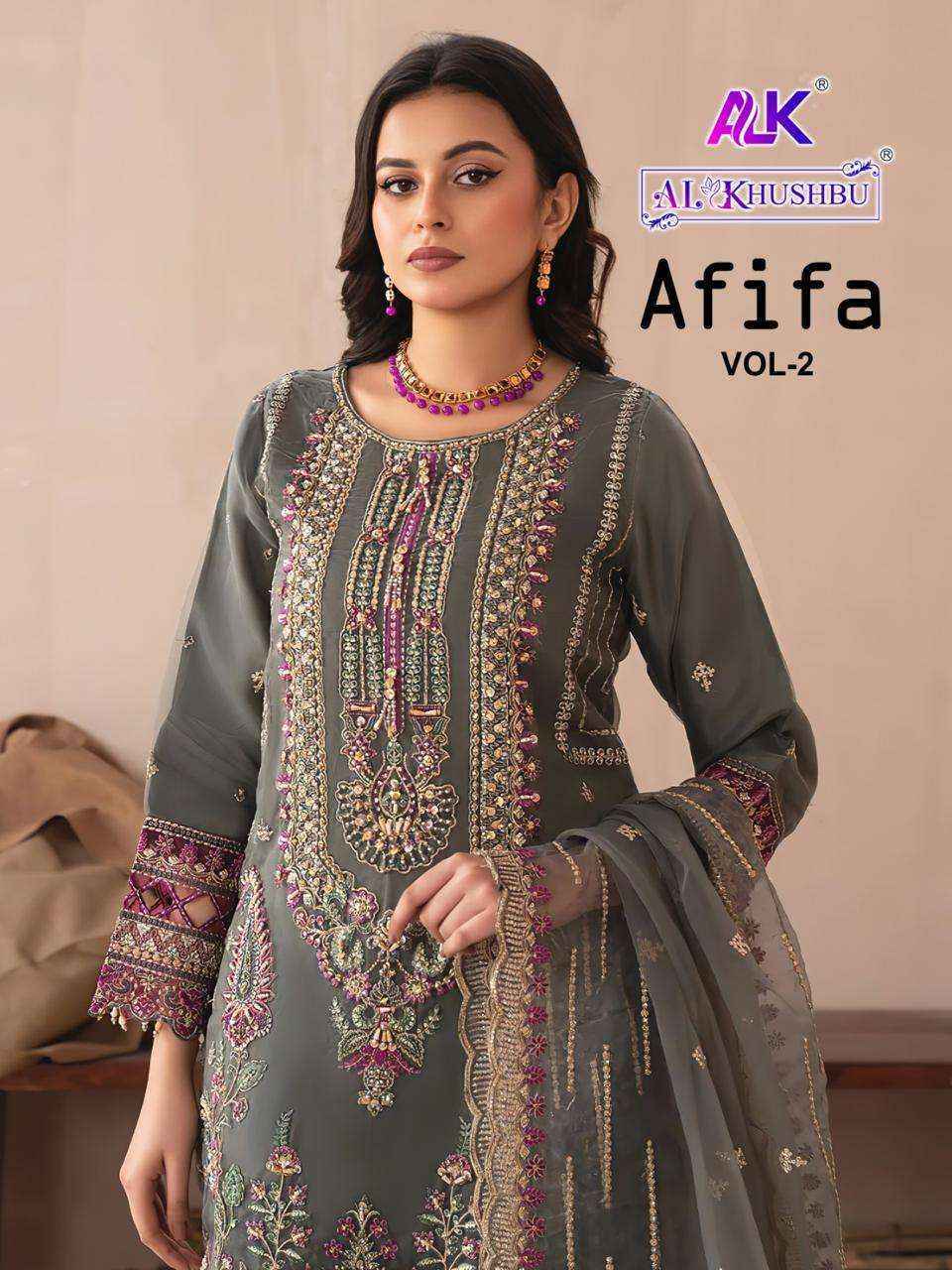AL Khushbu Afifa Vol-2 Georgette Dress Material (3 pcs Catalogue)