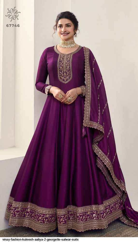 Vinay Kuleesh Aaliya Vol 2 Silk Georgette Dress Material Wholesale Online Mumbai