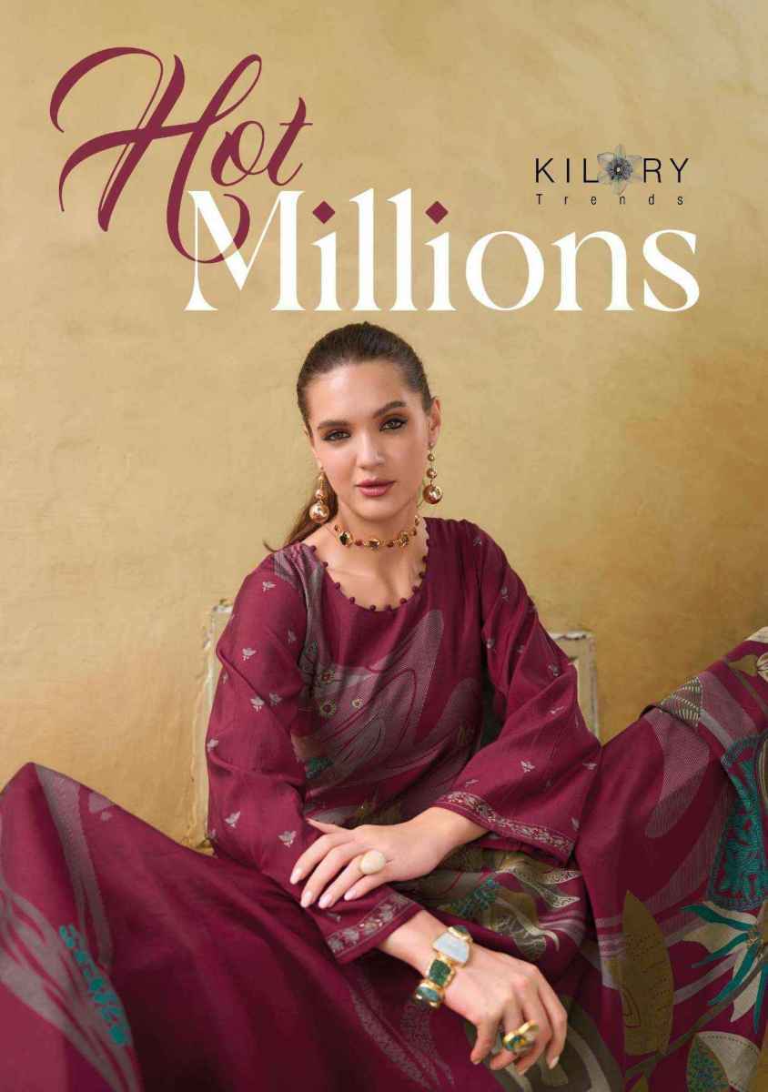 Kilory Trends Hot Millions Viscouse Silk Dress Material (8 pcs Catalogue)