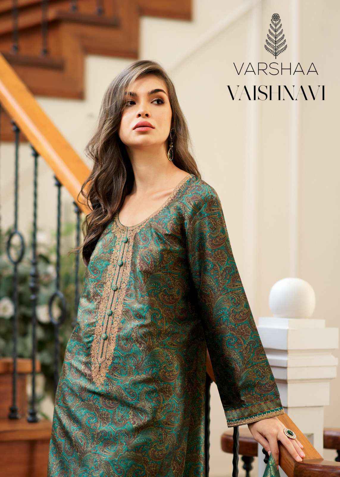 tussar silk dress material 2pc Green beige hand block print tussar silk dress material GoSwadeshi