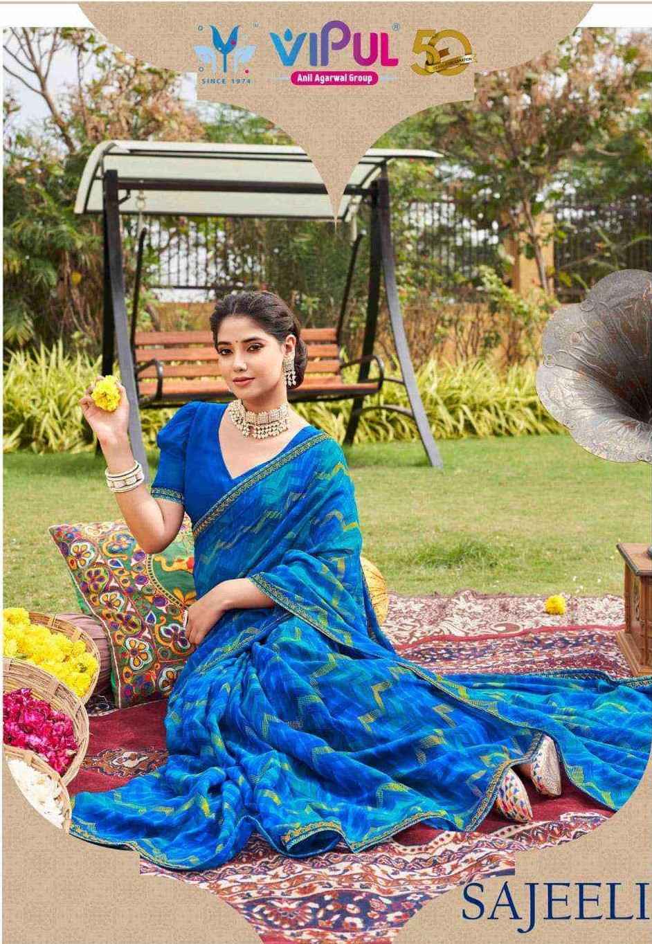 Vipul Sajeeli Georgette Saree (8 pcs Catalogue)