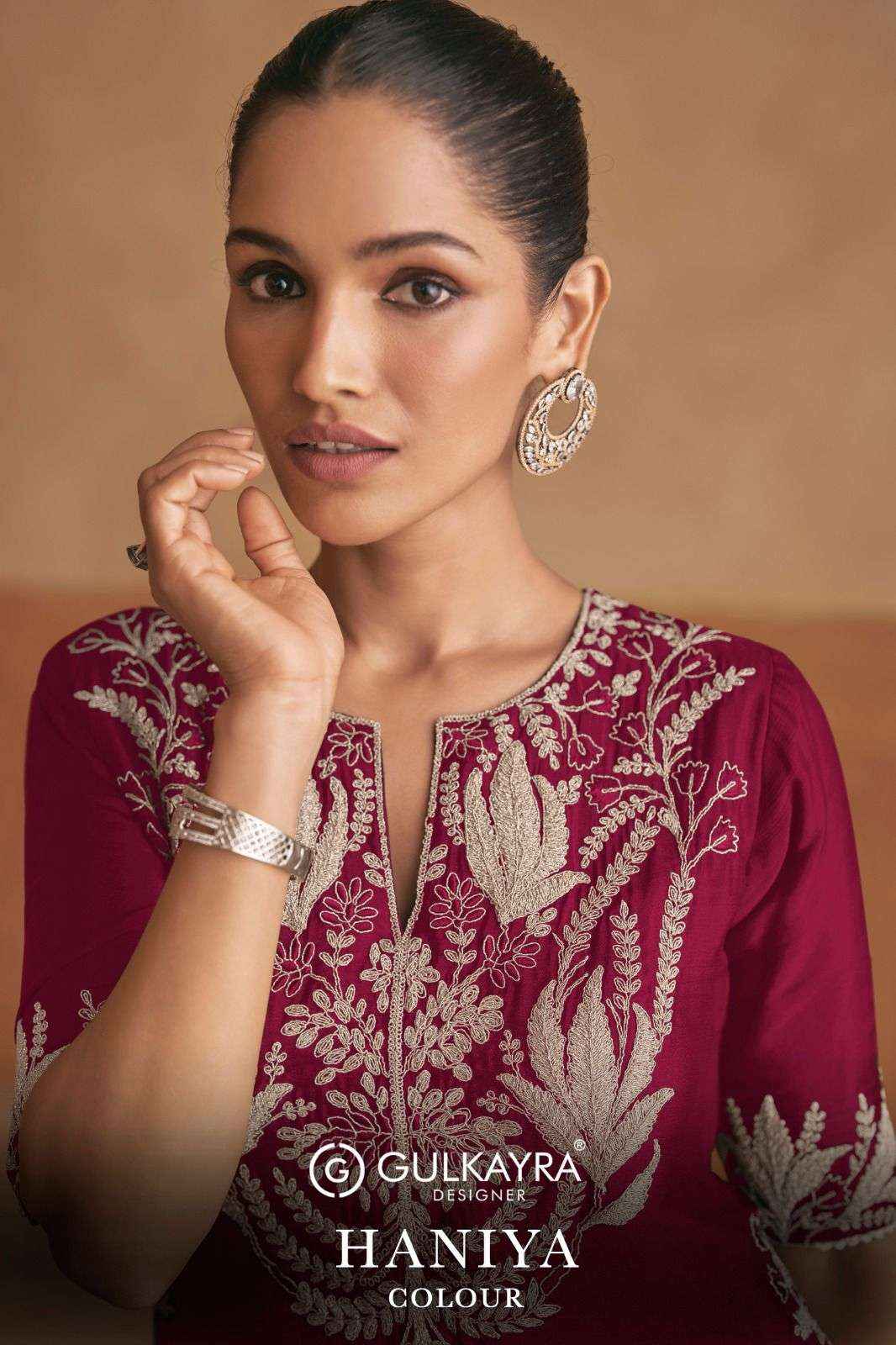 Gulkayra Designer Haniya Colour Chinon Readymade Suit (5 pcs Catalogue)