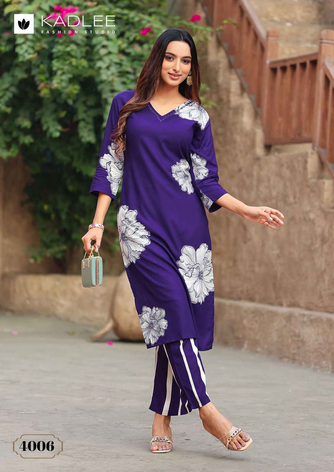 Kadlee Rangoli Rayon Printed Kurti With Bottom (6 pcs Catalogue)