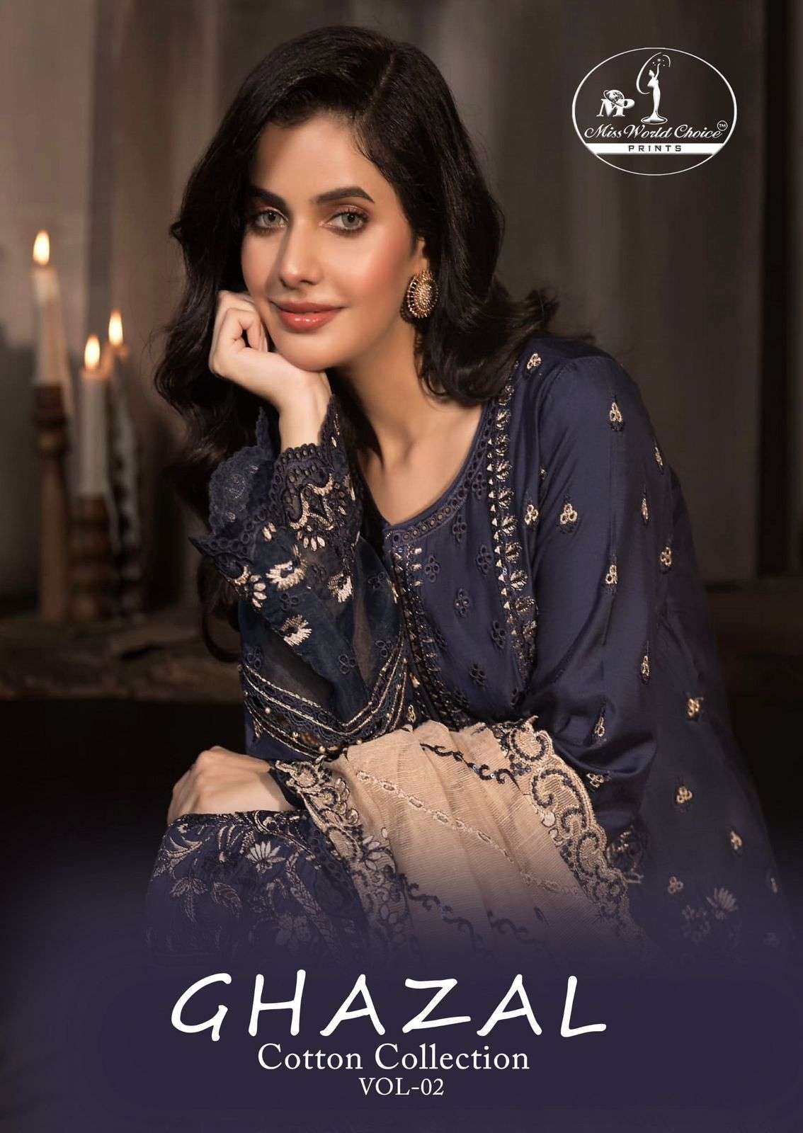 Miss World Choice Ghazal Vol-2 Cotton Dress Material (6 pcs Catalogue)