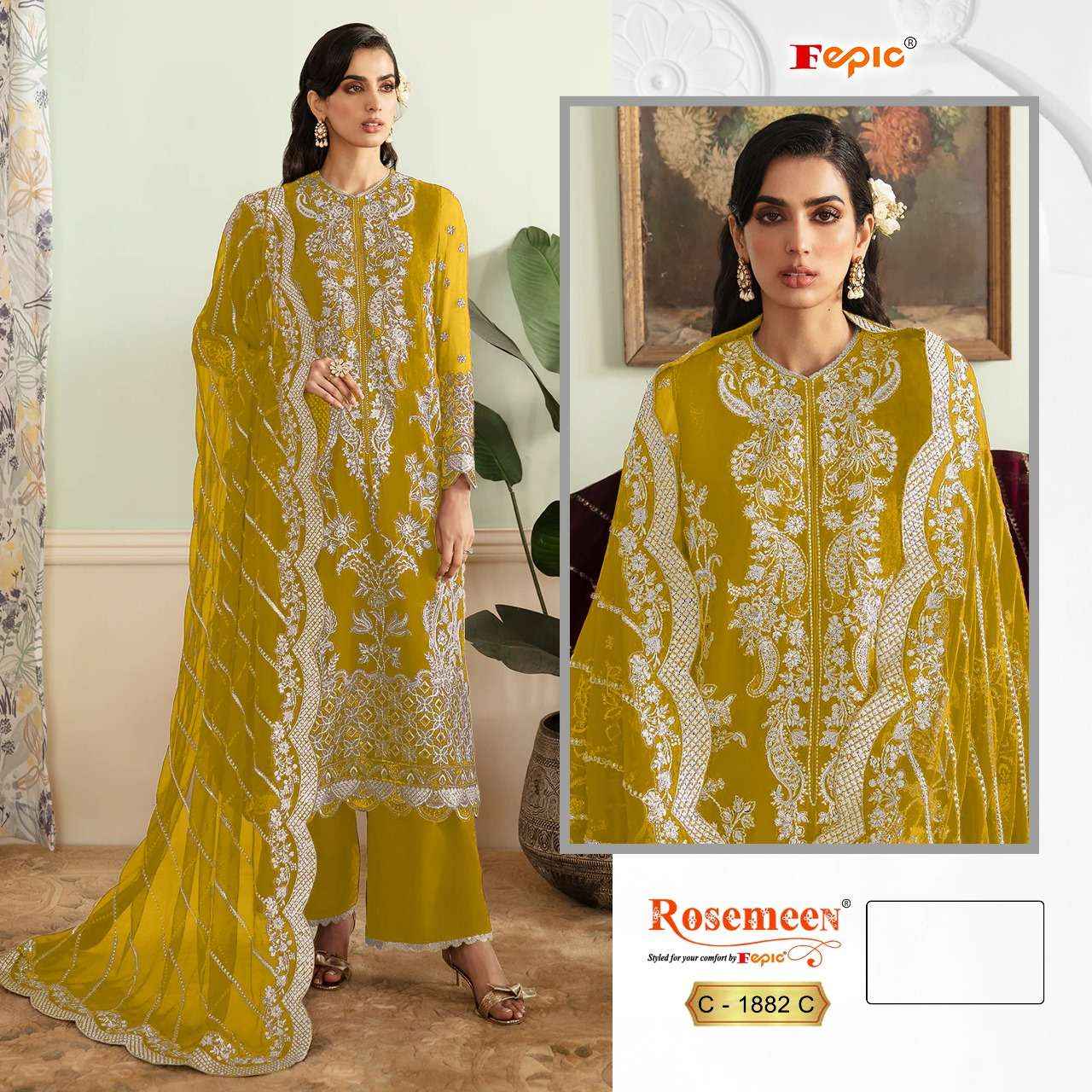Fepic Rosemeen C 1882 Georgette Dress Material 3 pcs Catalogue