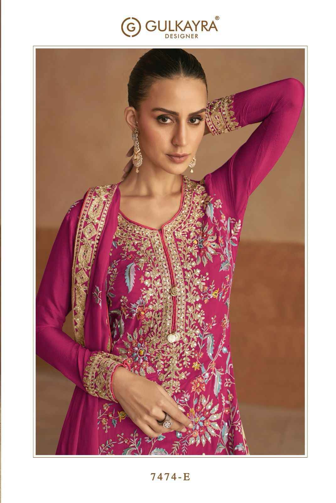 Gulkayra Designer Lahza New Color Readymade Chinon Dress (3 pcs Catalogue)