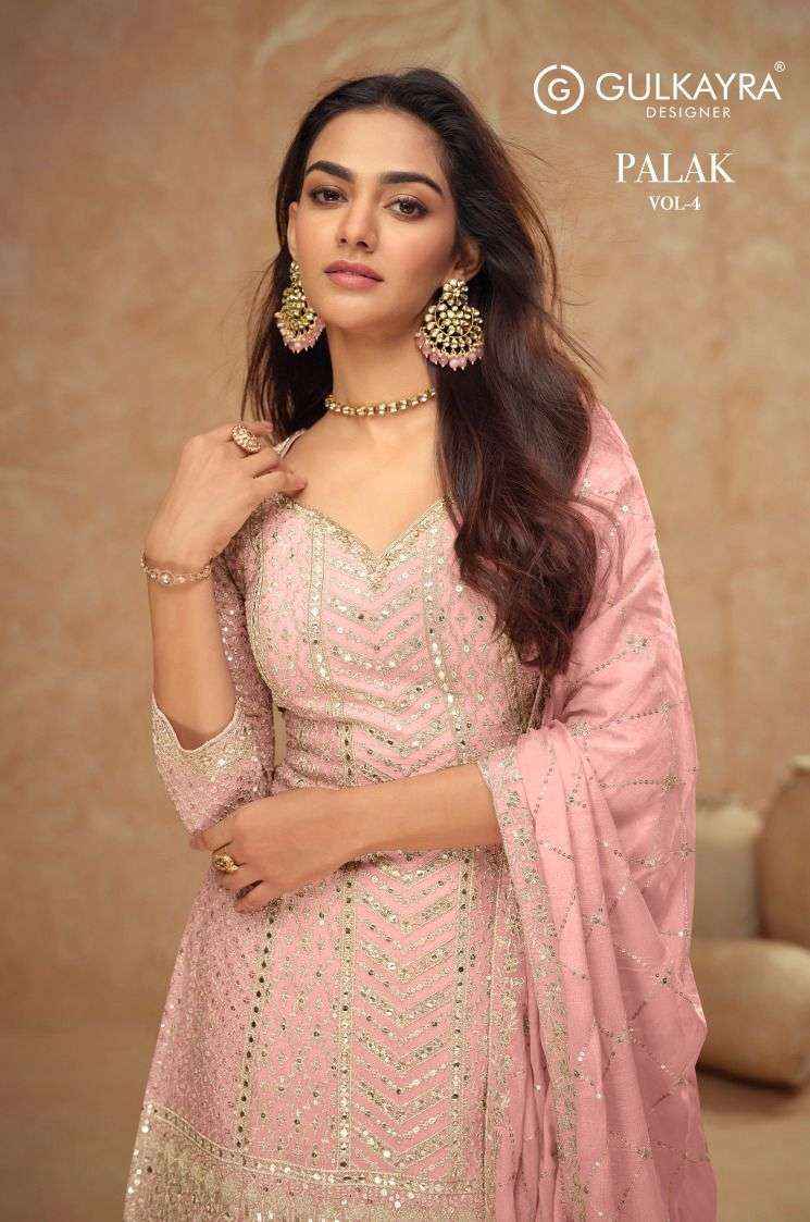Gulkayra Designer Palak Vol 4 Real Readymade Chinon Dress 4 Pc Catalouge