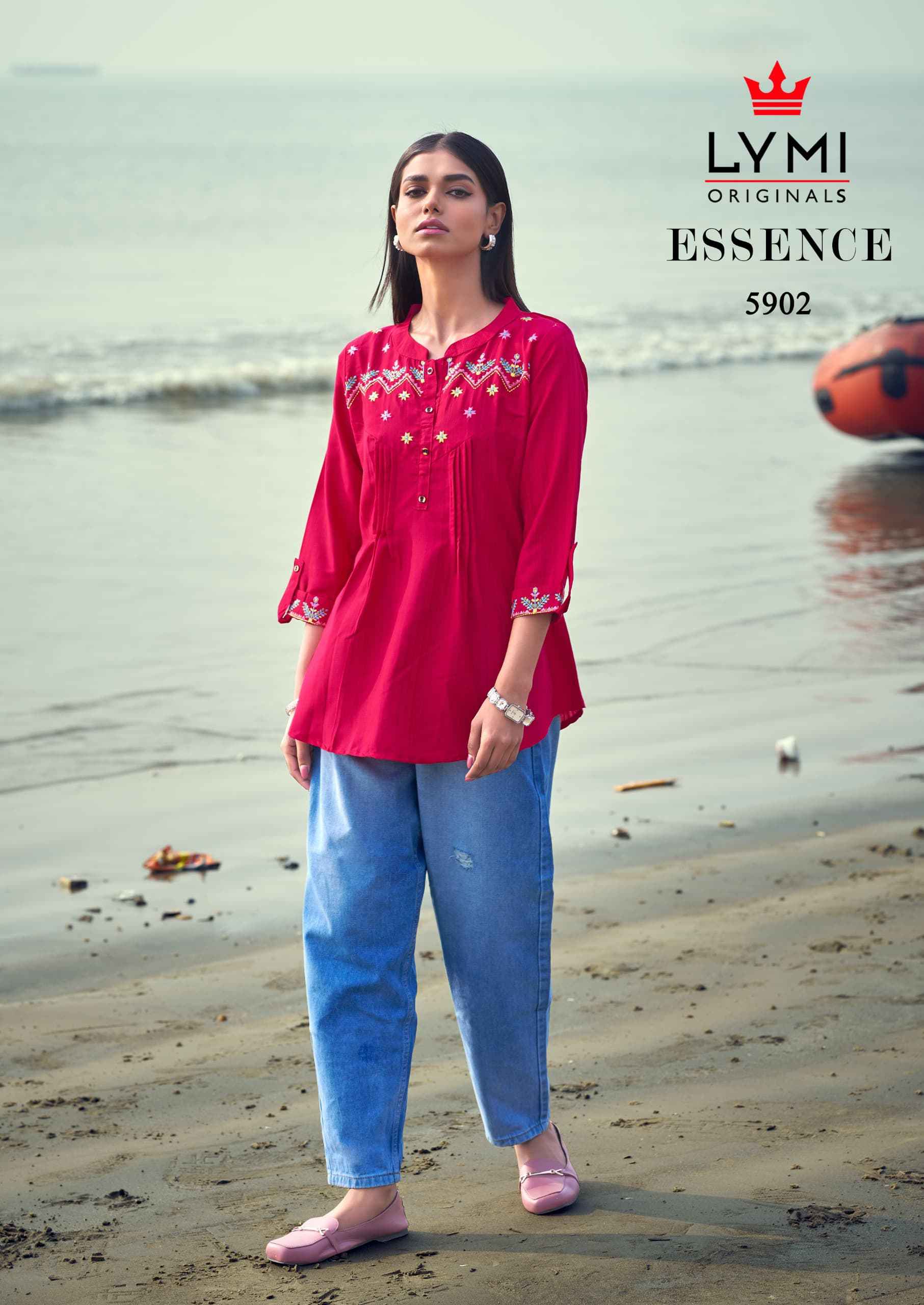 Lymi Essence Short Viscouse Kurti 4 pcs Catalogue