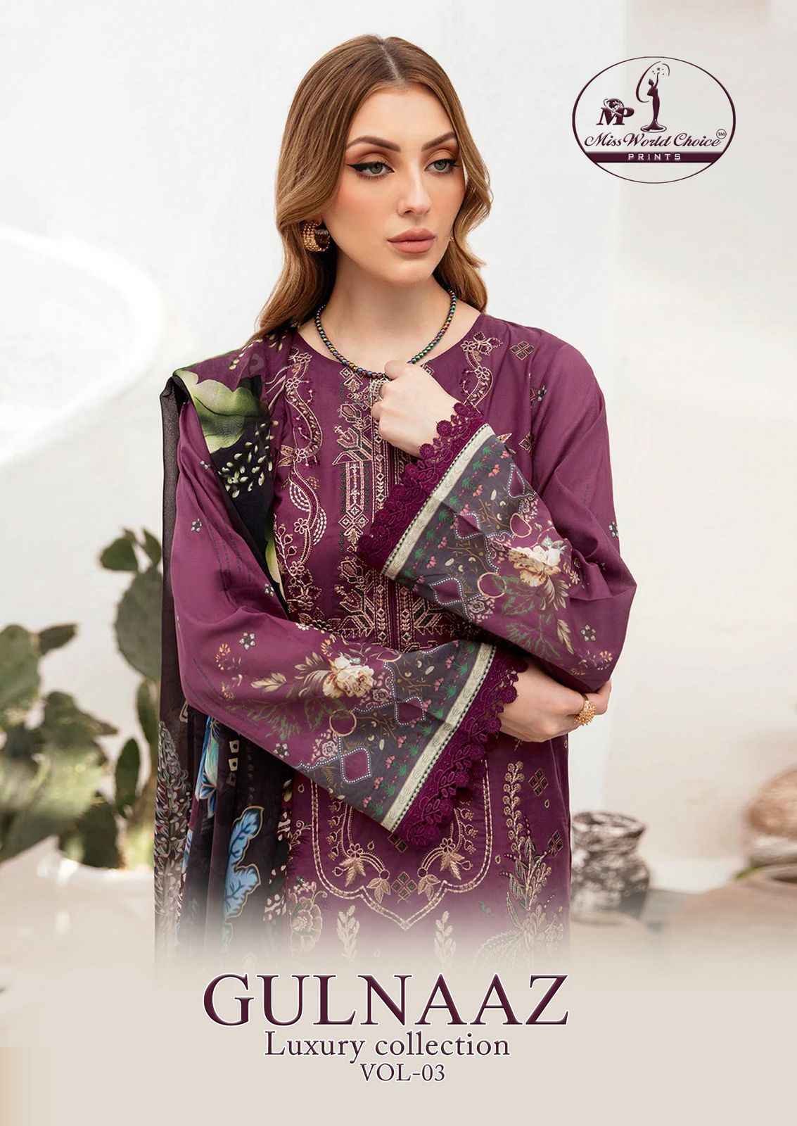 Miss World Choice Gulnaaz Vol 3 Cotton Dress Material 6 pcs Catalogue