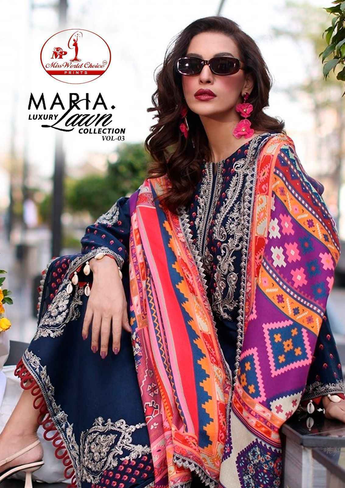 Miss World Choice Maria Vol-3 Cotton Dress Material (6 pcs Catalogue)