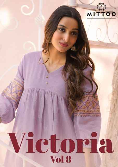 Mittoo Victoria Vol 8 Short Rayon Kurti 6 pcs Catalogue