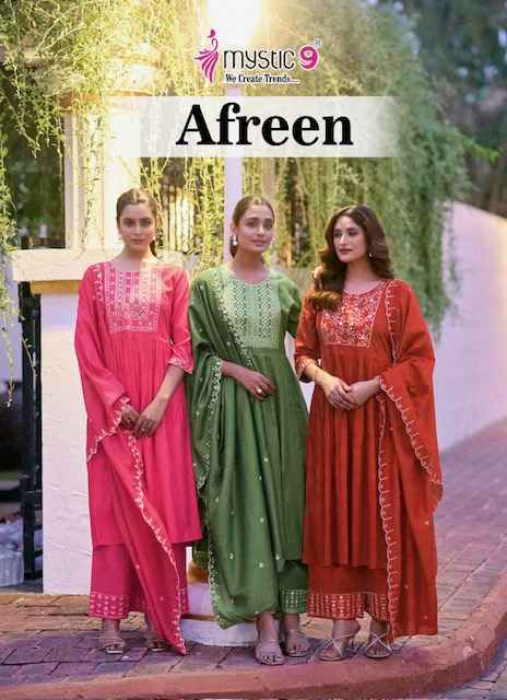 Mystic 9 Afreen Vol-1 Viscouse Rayon Readymade Suit Wholesale