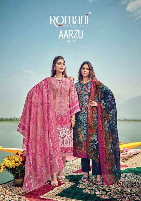 Romani Aarzu Vol 15 Cotton Dress Material 8 pcs Catalogue