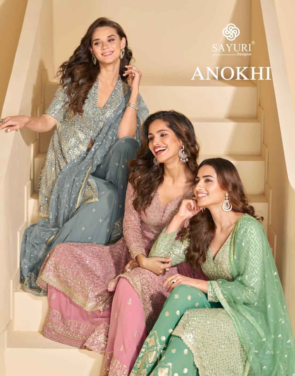 Sayuri Designer Anokhi Readymade Georgette Dress 3 pcs Catalogue