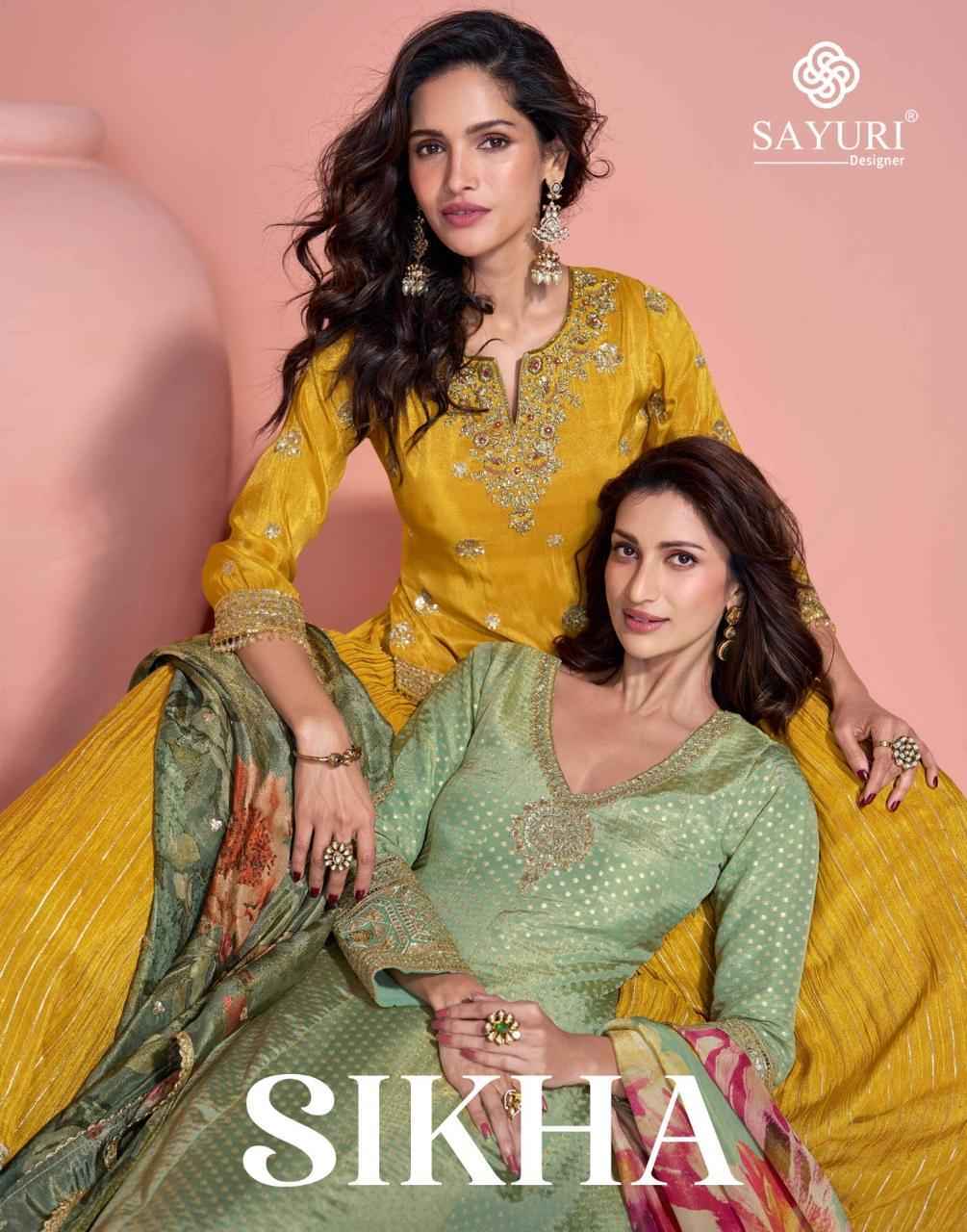 Sayuri Designer Sikha Readymade Viscouse Organza Silk Dress (3 pcs Catalogue)