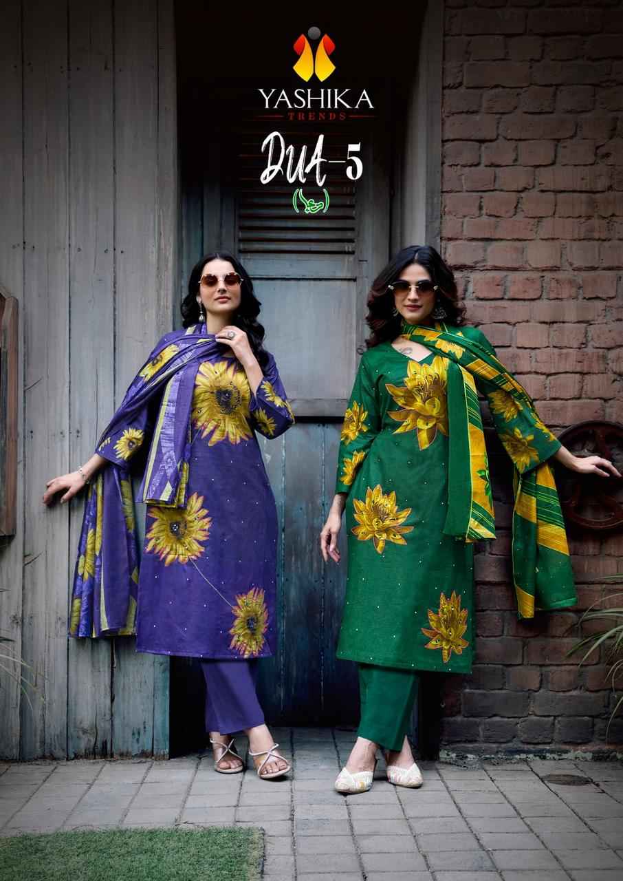 Yashika Trends Dua Vol 5 Cotton Dress Material 8 pcs Catalogue