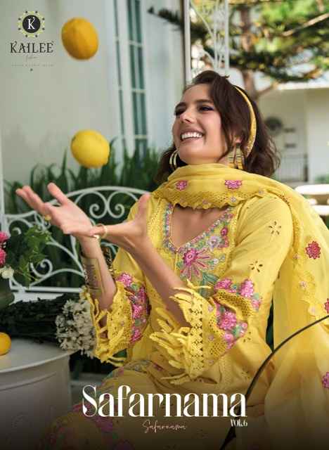 Kailee Fashion Safarnama Vol 6 Cotton Kurti Combo 6 pcs Catalogue