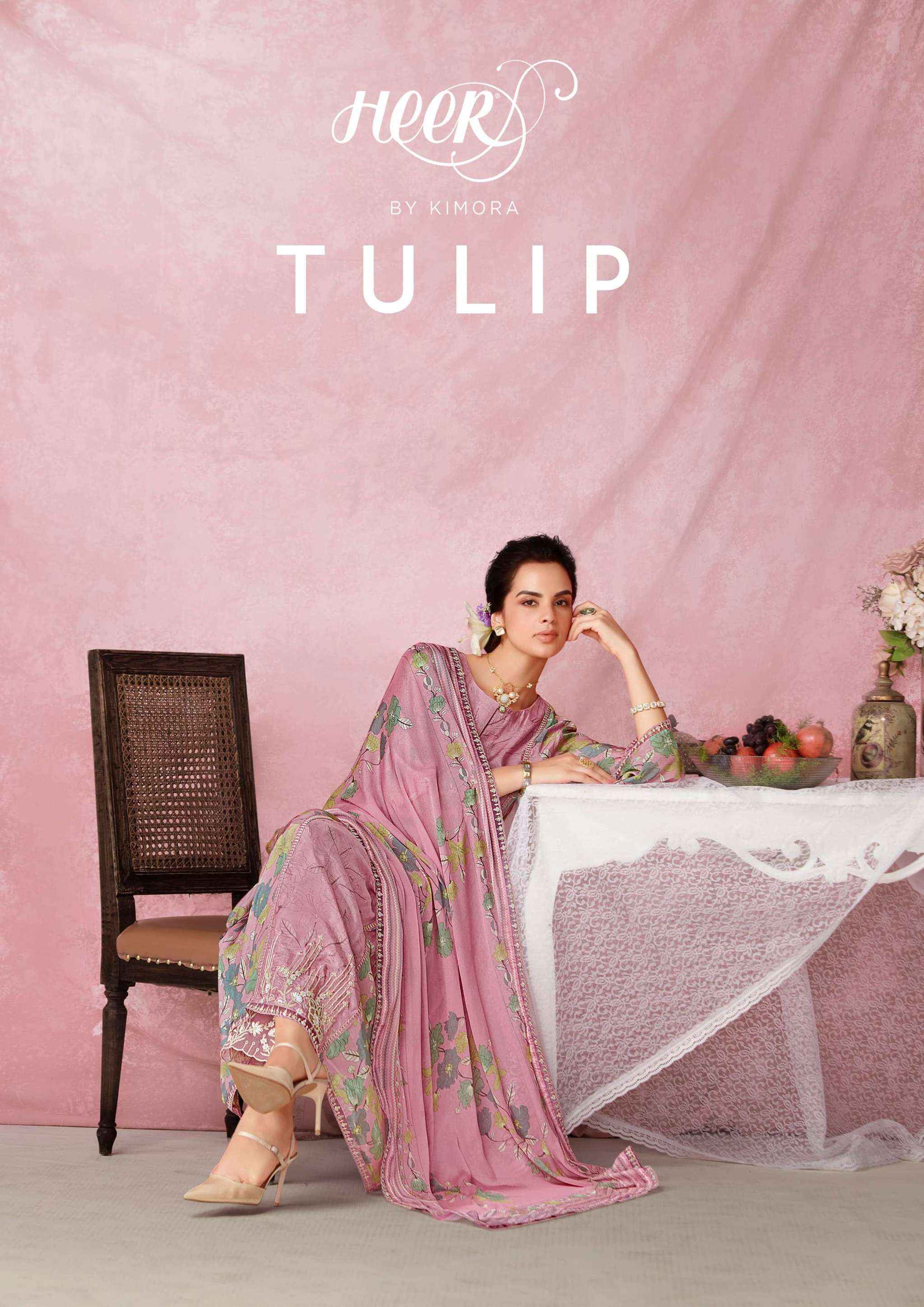 Kimora Heer Tulip Vol 206 Musline Dress Material 6 pcs Catalogue