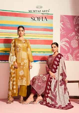 Mumtaz Arts Sofia Jam Satin Dress Material 4 pcs Catalogue