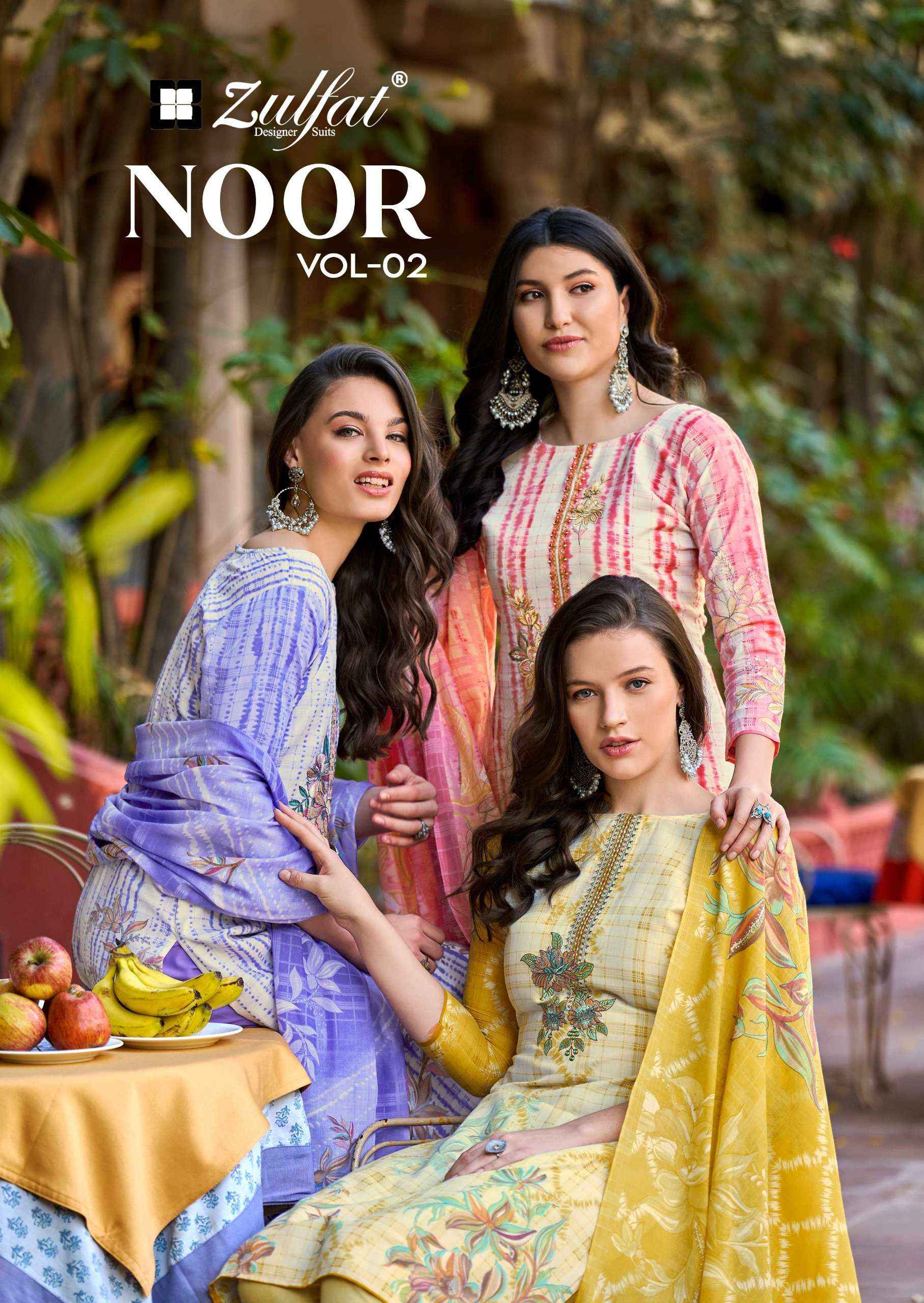 Zulfat Noor Vol 2 Cotton Dress Material 8 pcs Catalogue