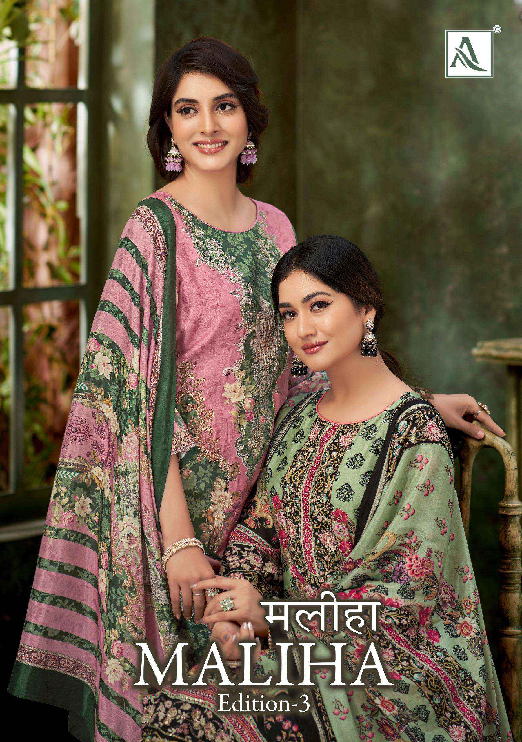 Alok Maliha Edition 3 Viscose Dress Material 4 pcs Catalogue