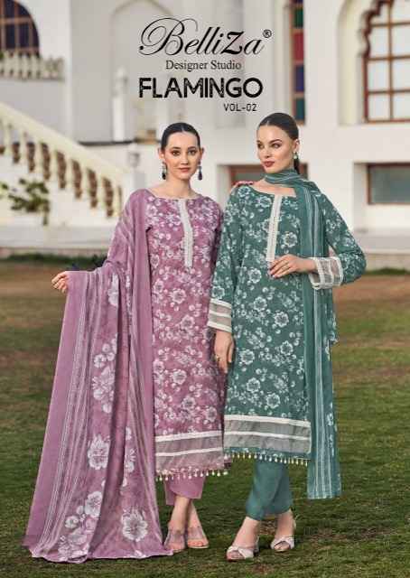 Belliza Flamingo Vol 2 Cotton Dress Material 6 pcs Catalogue