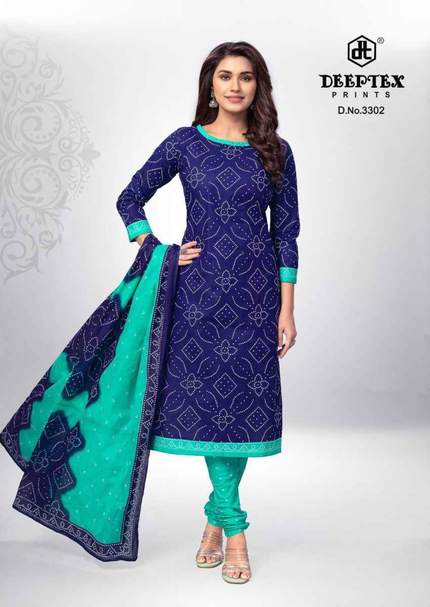 Deeptex Classic Chunari Vol 33 Bandhni Cotton Dress Material 10 pcs Catalogue