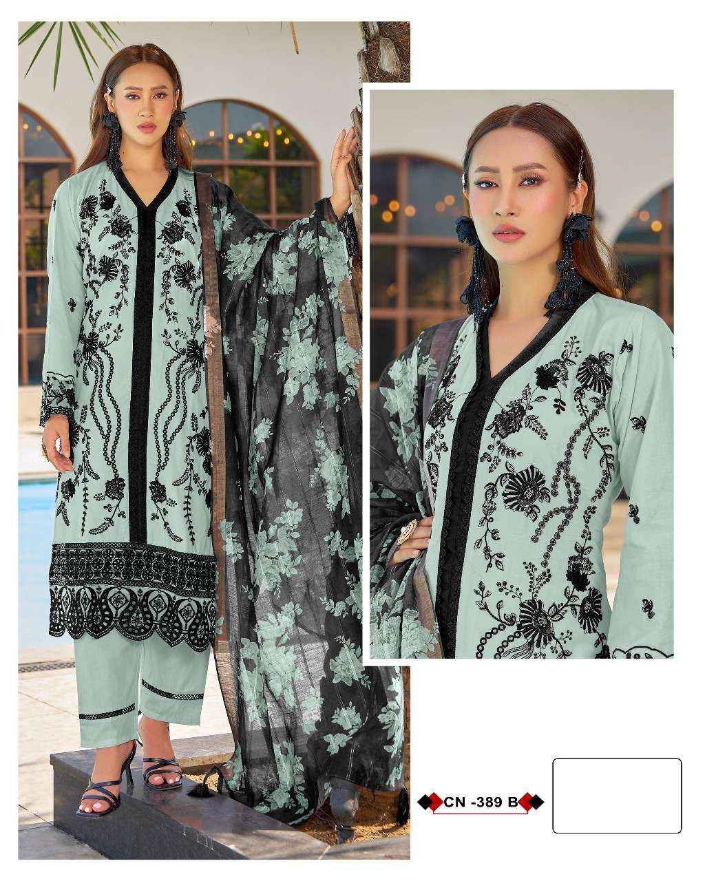 Fepic Crafted Needle Cn 389 Readymade Cotton Dress 3 pcs Catalogue