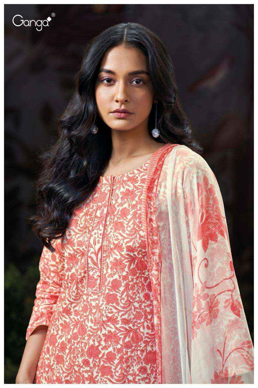 Ganga Avari 3209 Cotton Dress Material 4 pcs Catalogue