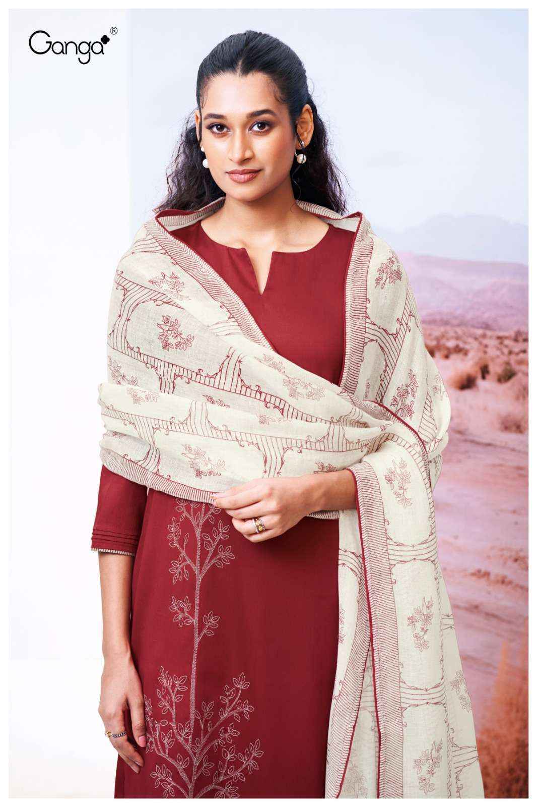 Ganga Isheeta 3550 Silk Cotton Dress Material 4 pcs Catalogue