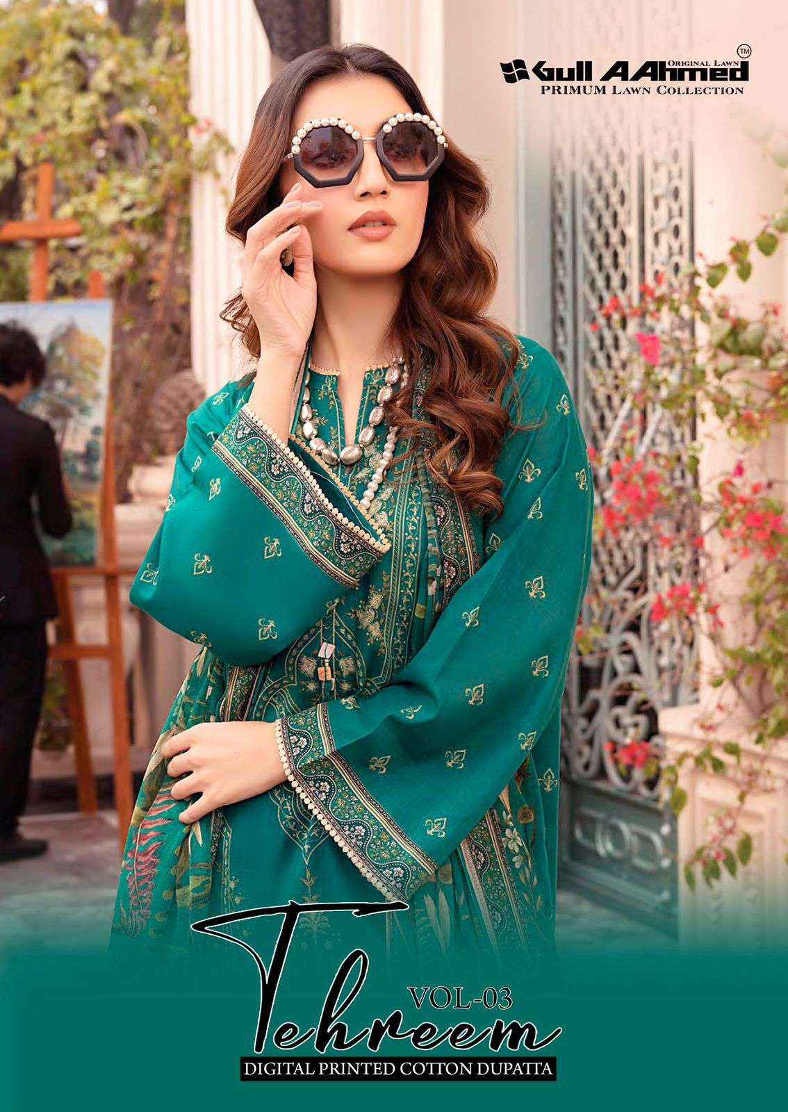 Gull Aahmed Tehreem Vol 3 Lawn Cotton Dress Material 6 pcs Catalogue