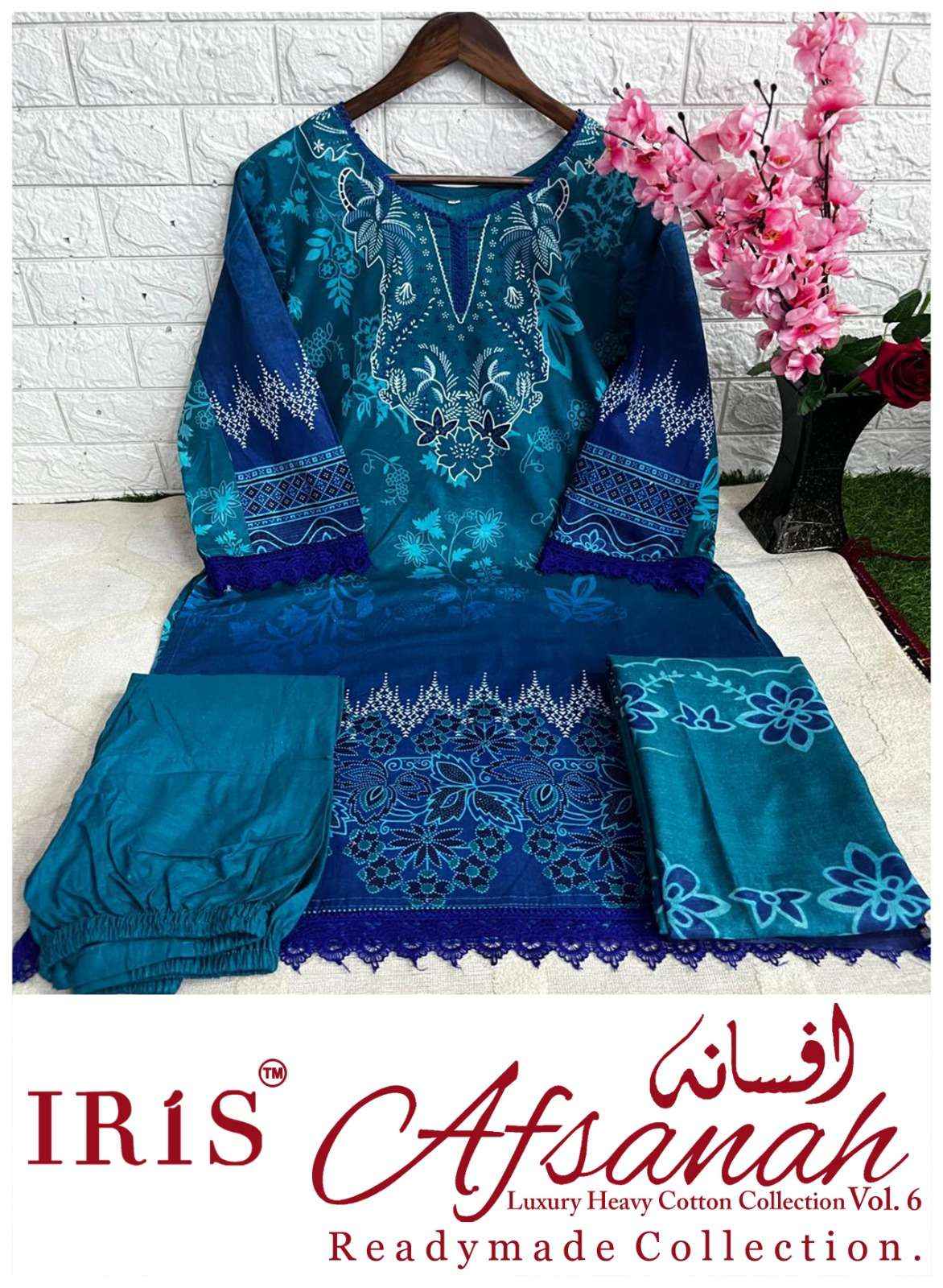 Iris Afsanah Vol 6 Readymade Cotton Dress Material 10 pcs Catalogue